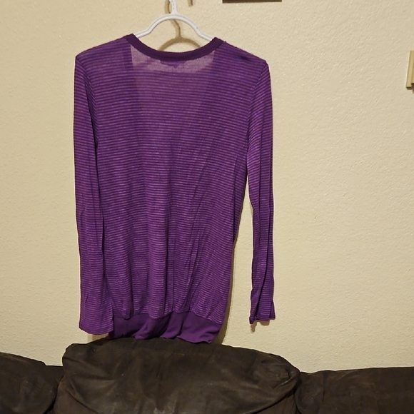 Derek Heart Violet Button-Up Cardigan - Picture 3 of 6